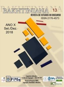 Capa do terceiro número de 2018 de Bakhtiniana